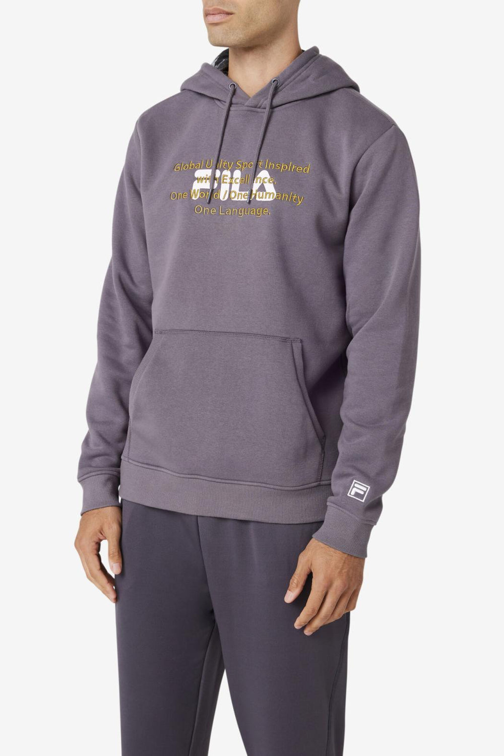 FILA Rondot Hoodie 078 THUNDERSTORM / WHITE / GOLDEN OLIVE | Men Sweatshirts &amp; Hoodies