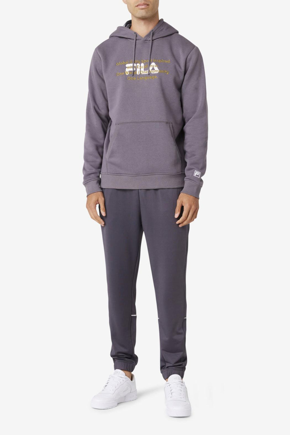 FILA Rondot Hoodie 078 THUNDERSTORM / WHITE / GOLDEN OLIVE | Men Sweatshirts &amp; Hoodies