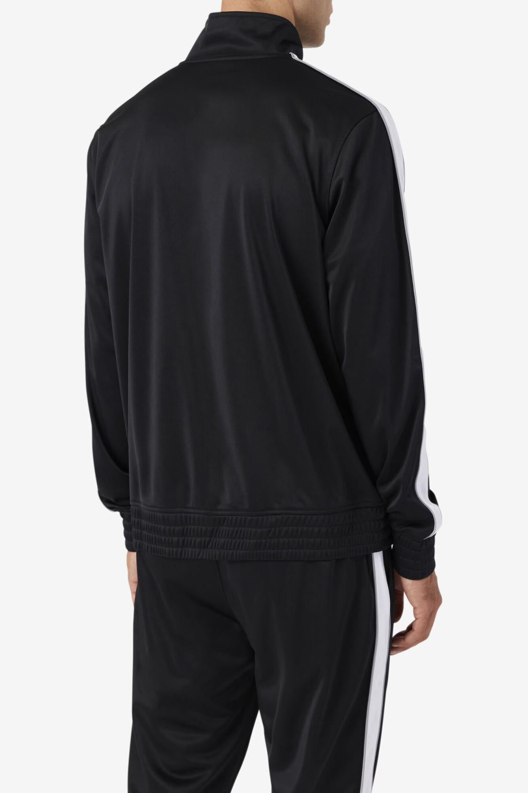 FILA Runi Track Jacket 001 BLACK / WHITE / MONUMENT | Men Sweatsuits &amp; Tracksuits