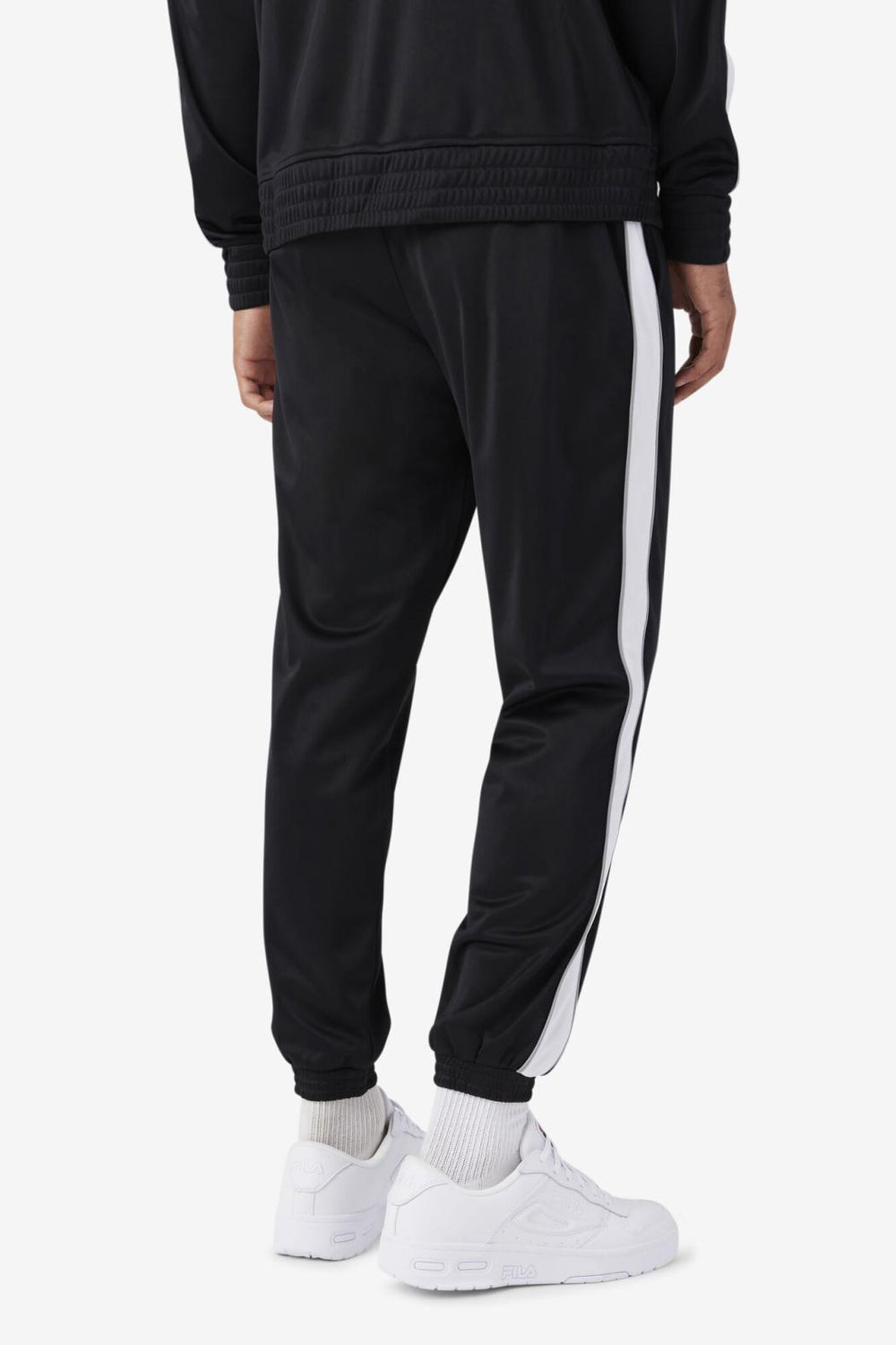 FILA Runi Track Pant 001 BLACK / WHITE / MONUMENT | Men Sweatsuits &amp; Tracksuits
