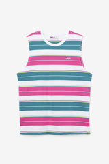FILA Sandu Sleeveless Tee 100 WHITE / FUCHSIA PURPLE / BAYOU | Men Tops