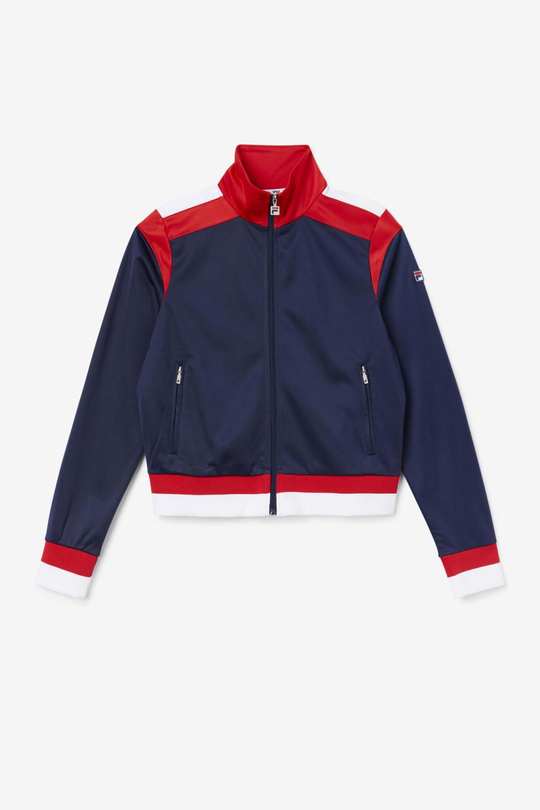 FILA Sandy Track Jacket 410 FILA NAVY / FILA RED / WHITE | Women Jackets &amp; Outerwear