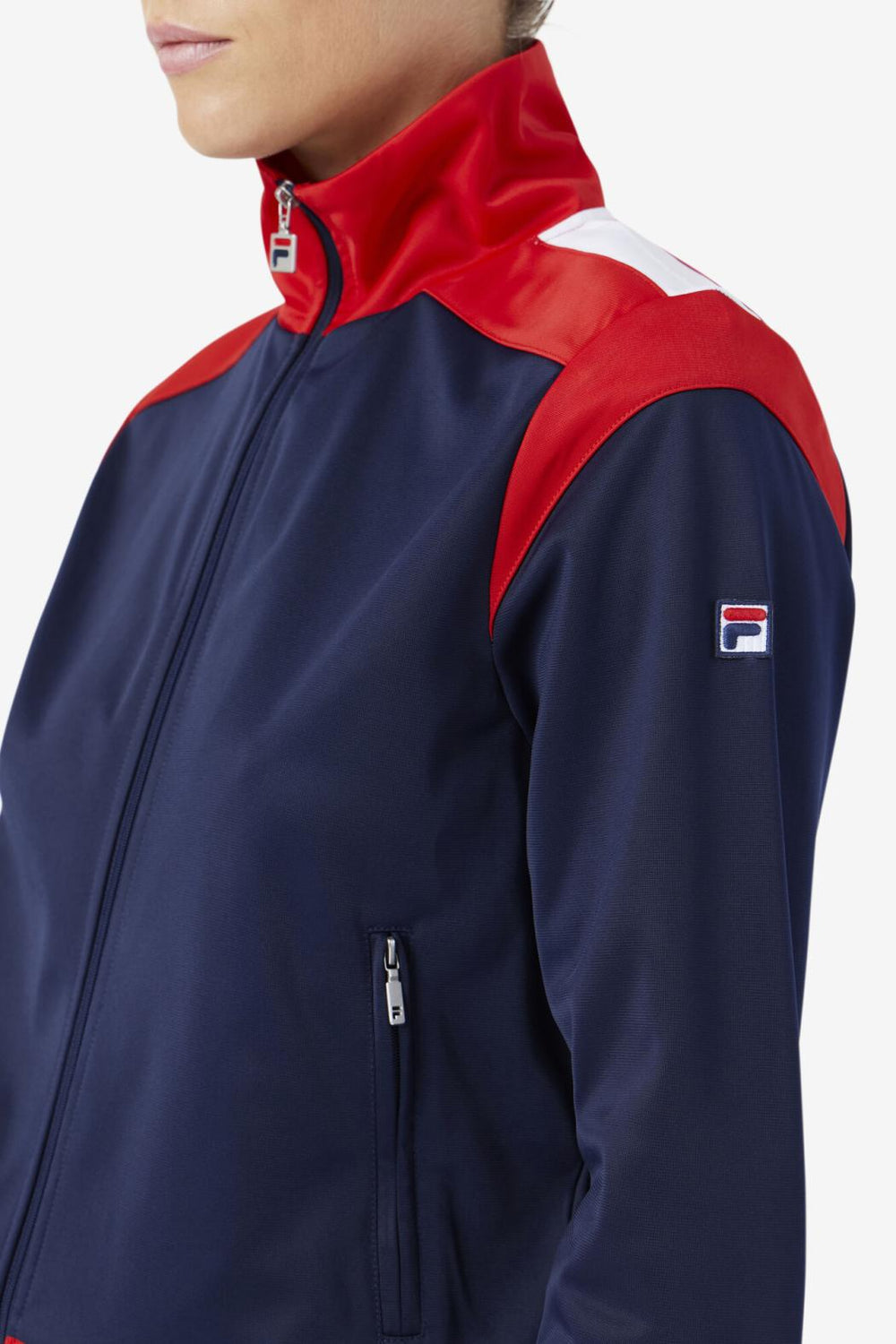 FILA Sandy Track Jacket 410 FILA NAVY / FILA RED / WHITE | Women Jackets &amp; Outerwear