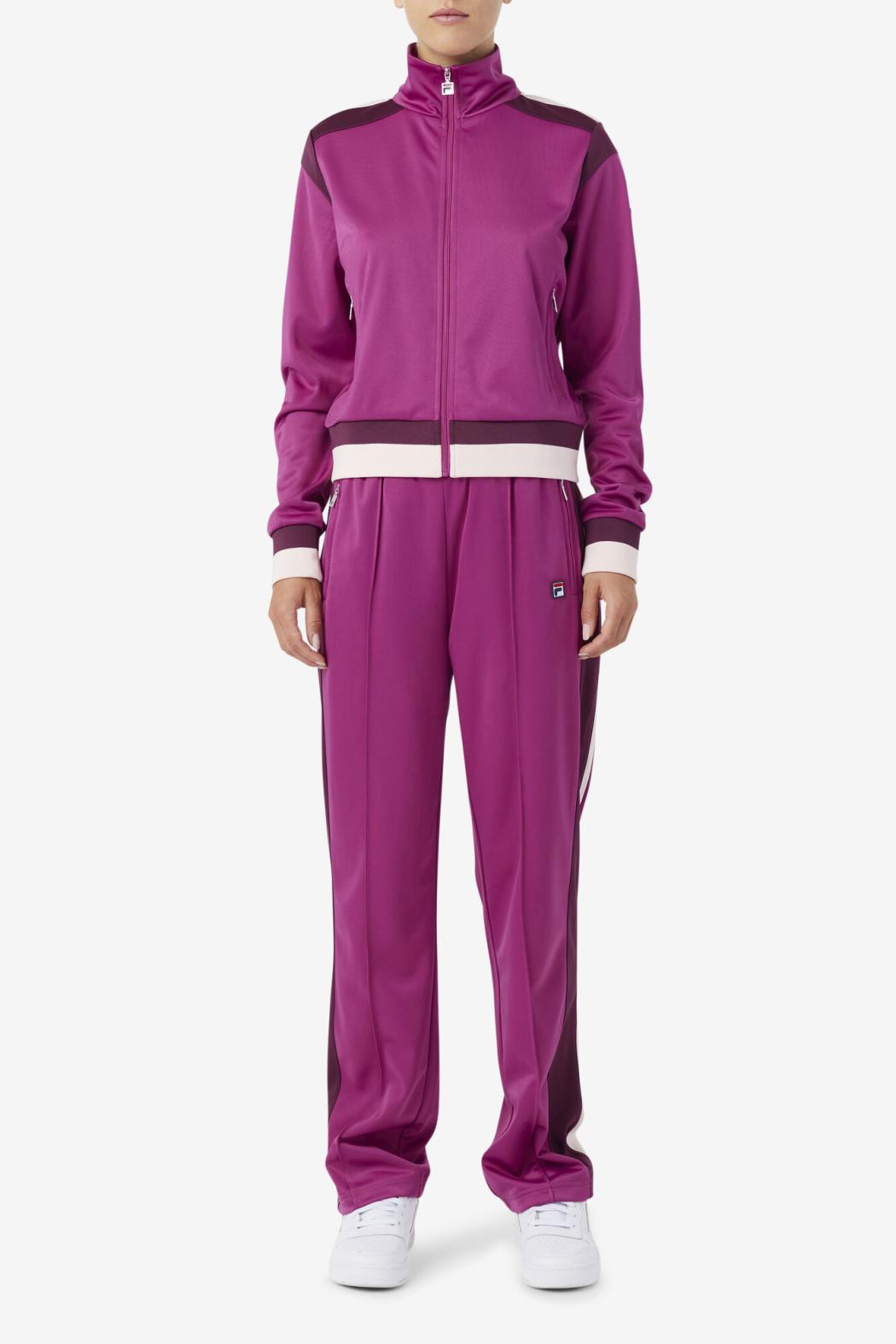FILA Sandy Track Jacket 561 BATON ROUGE / GRAPE WINE / POTPOURRI | Women Sweatsuits &amp; Tracksuits
