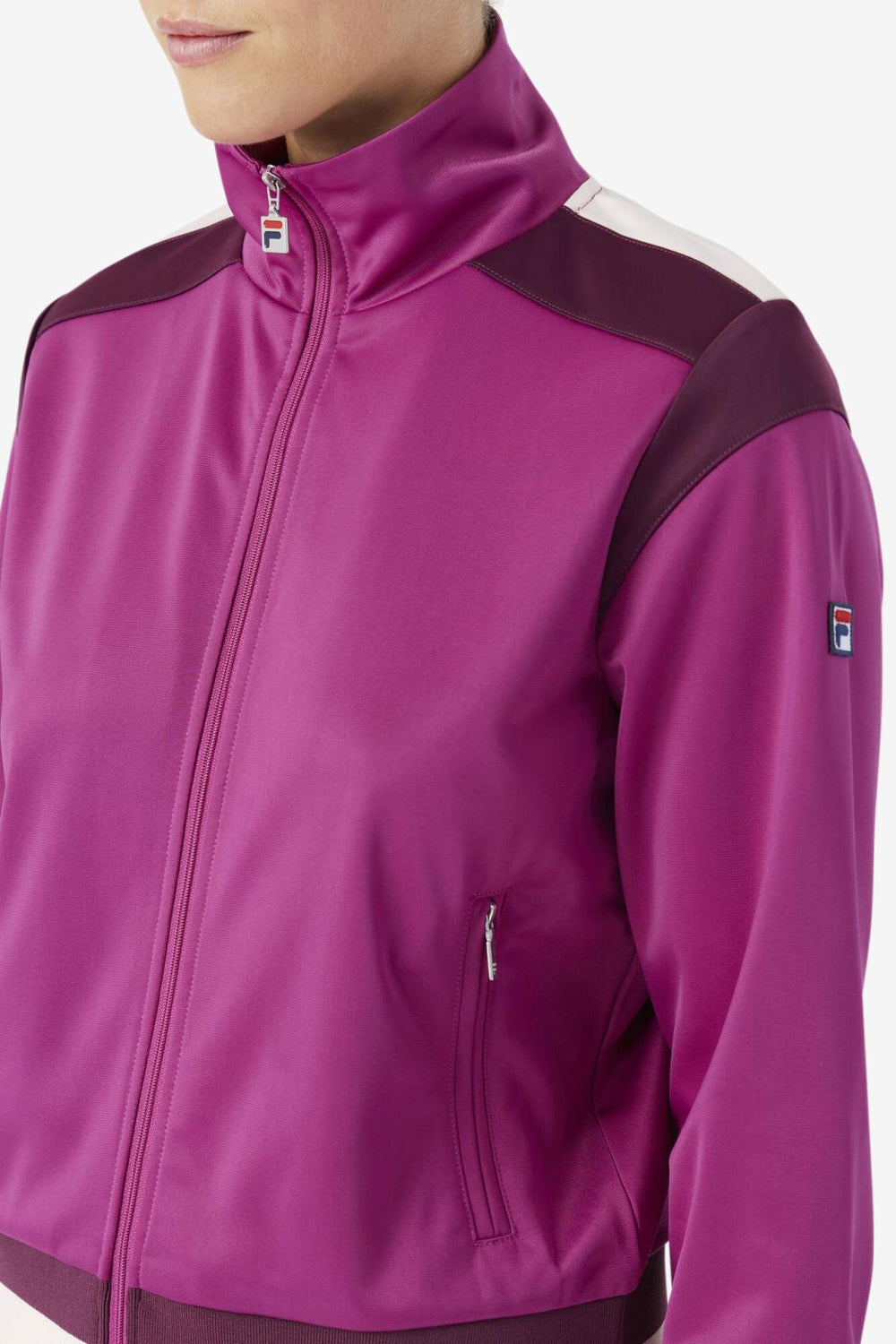 FILA Sandy Track Jacket 561 BATON ROUGE / GRAPE WINE / POTPOURRI | Women Sweatsuits &amp; Tracksuits