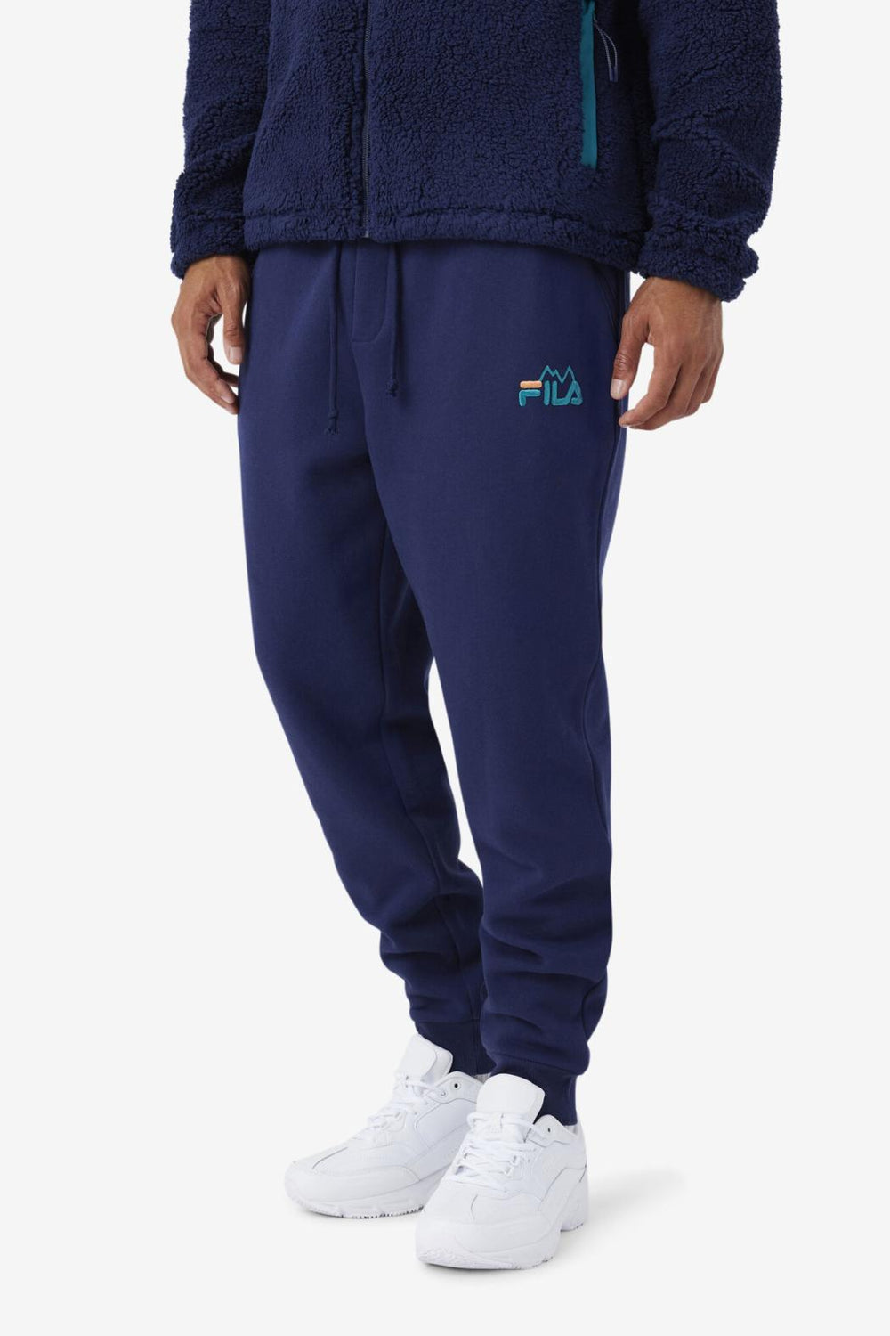 FILA Sans Jogger 410 FILA NAVY / DEEP LAKE / SHELL CORAL | Men Pants &amp; Shorts