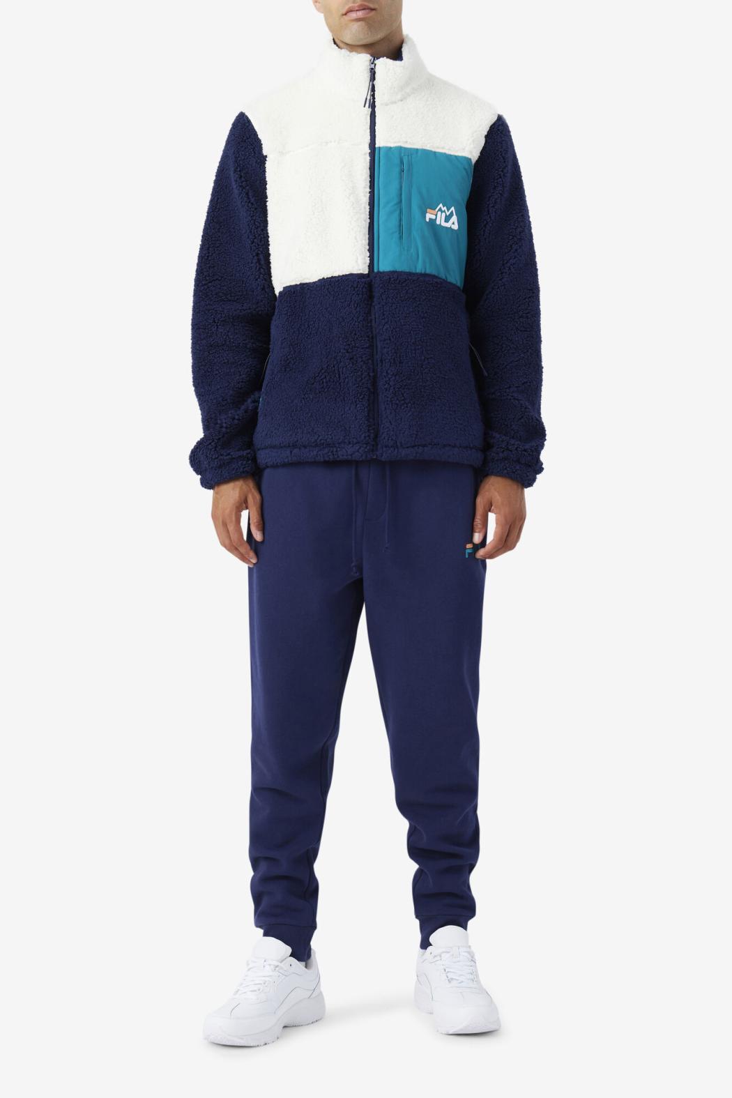 FILA Sans Jogger 410 FILA NAVY / DEEP LAKE / SHELL CORAL | Men Pants &amp; Shorts
