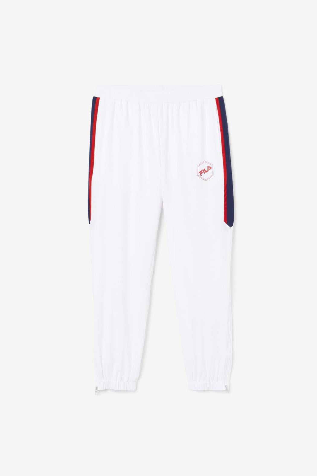 FILA Sanz Windpant 100 WHITE / FILA NAVY / FILA RED | Men Pants &amp; Shorts