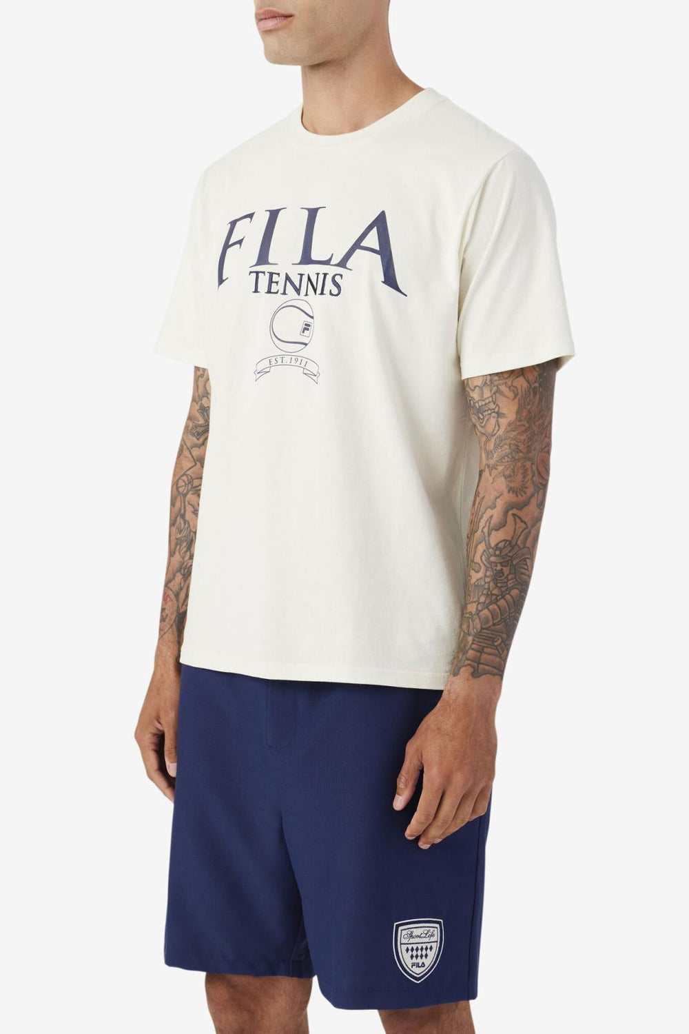 FILA Saran Tee 281 GARDENIA / FILA NAVY | Men Tops
