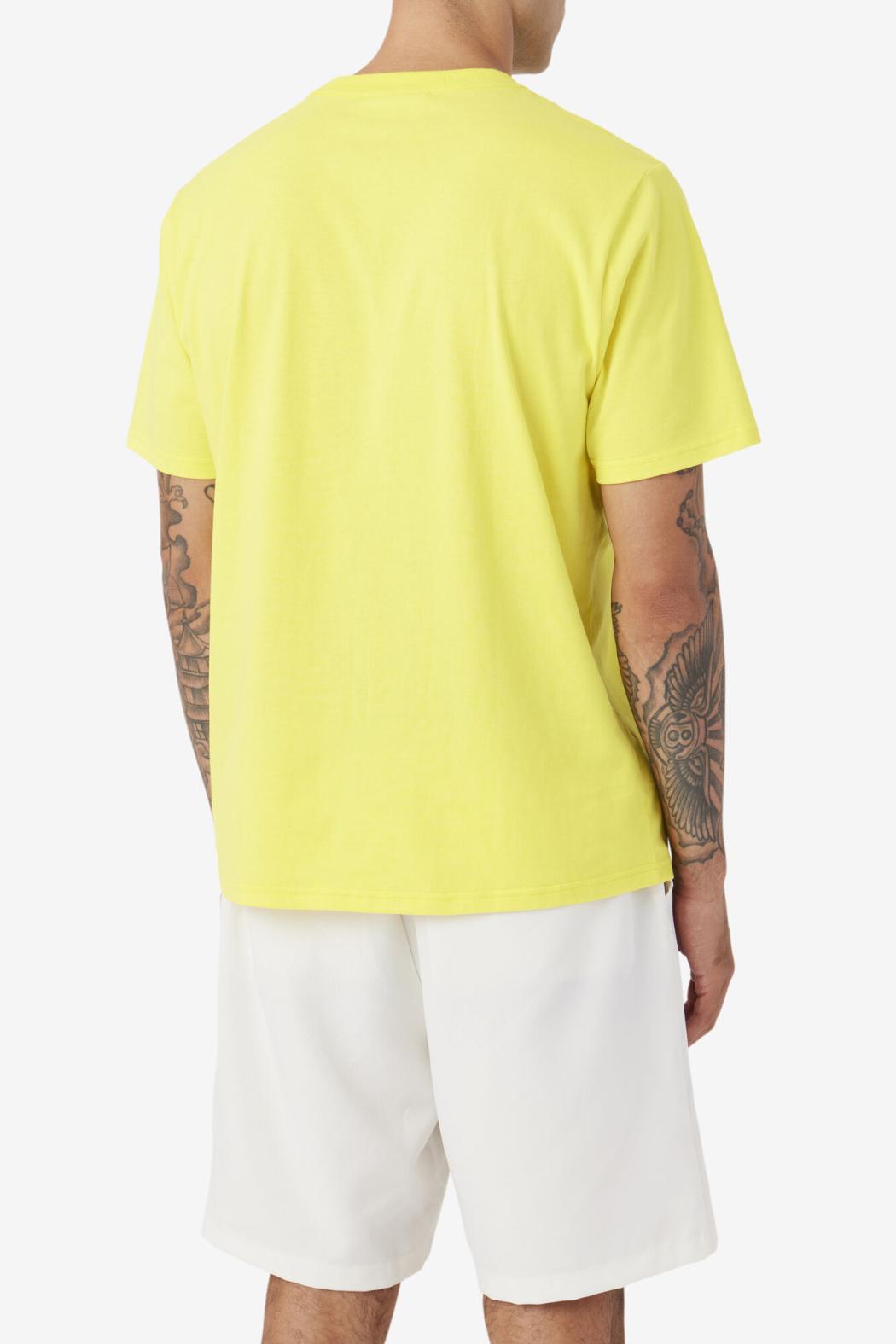 FILA Saran Tee 732 BLAZING YELLOW / FILA NAVY | Men Tops