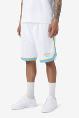FILA Semi-Pro Basketball Short WHITE / SCUBA BLUE / RADIENT YELLOW | Men Pants &amp; Shorts
