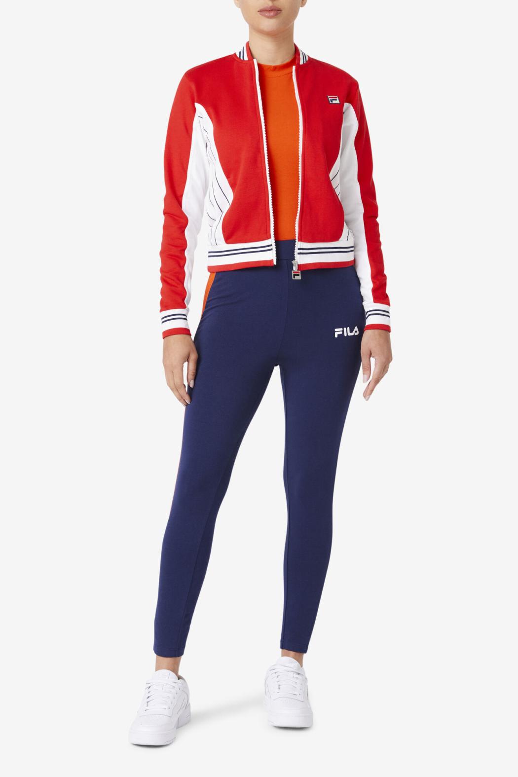 FILA Settanta II Jacket 622 RED / WHITE / FILA NAVY | Women Jackets &amp; Outerwear