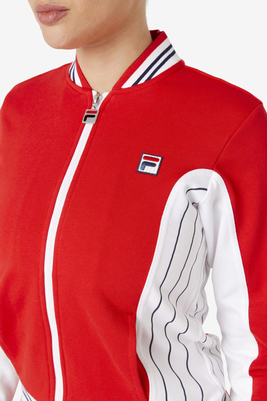 FILA Settanta II Jacket 622 RED / WHITE / FILA NAVY | Women Jackets &amp; Outerwear
