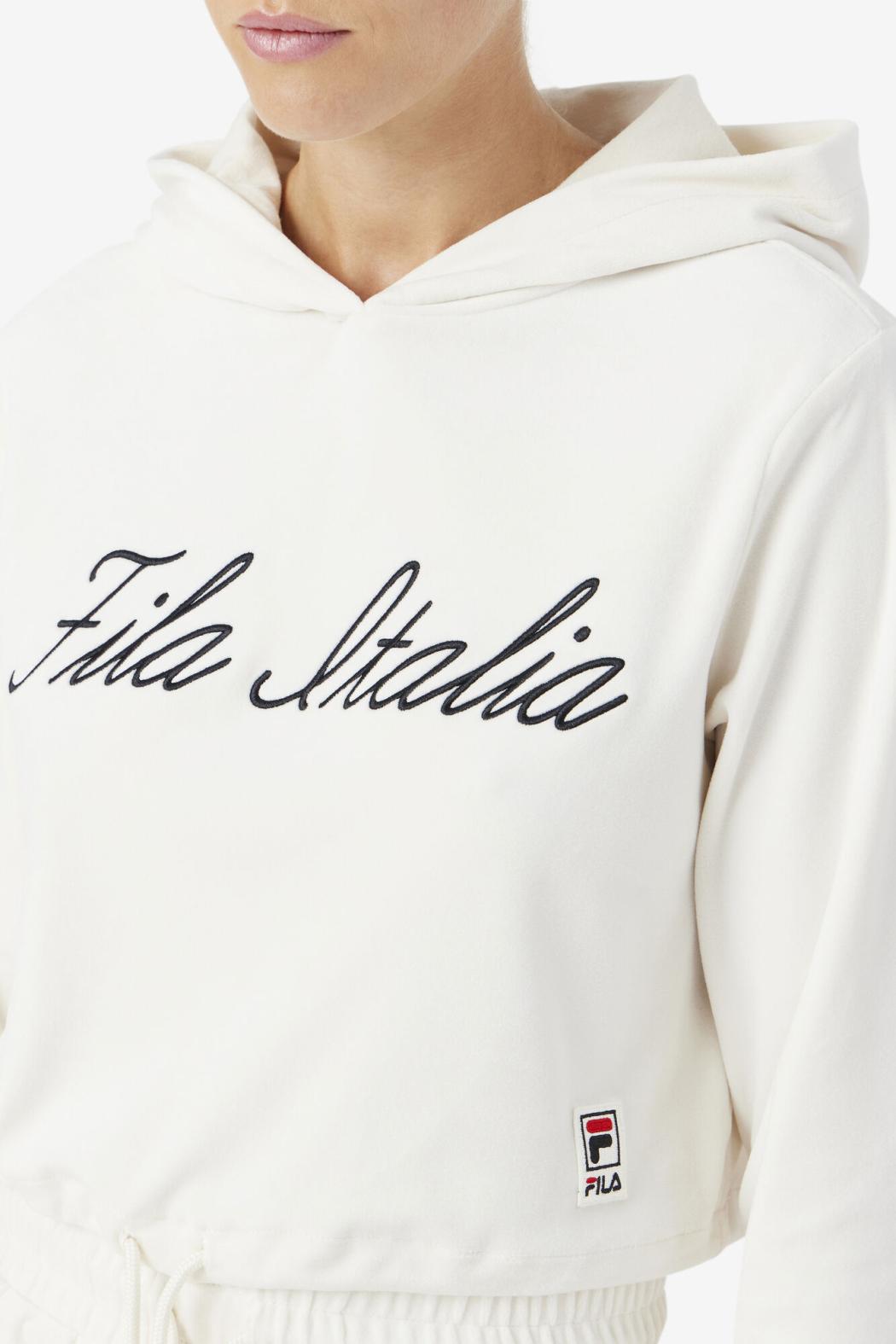 FILA Sofia Hoodie 132 GARDENIA / BLACK | Women Sweatshirts &amp; Hoodies