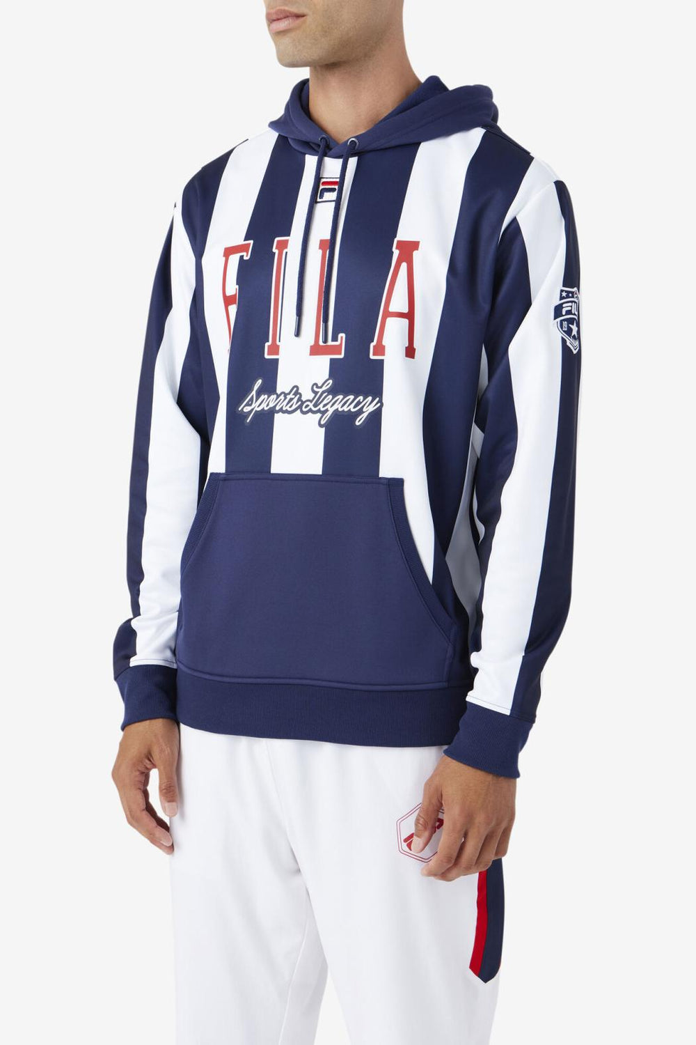 FILA Soni Hoodie 100 WHITE / FILA RED / WHITE | Men Sweatshirts &amp; Hoodies