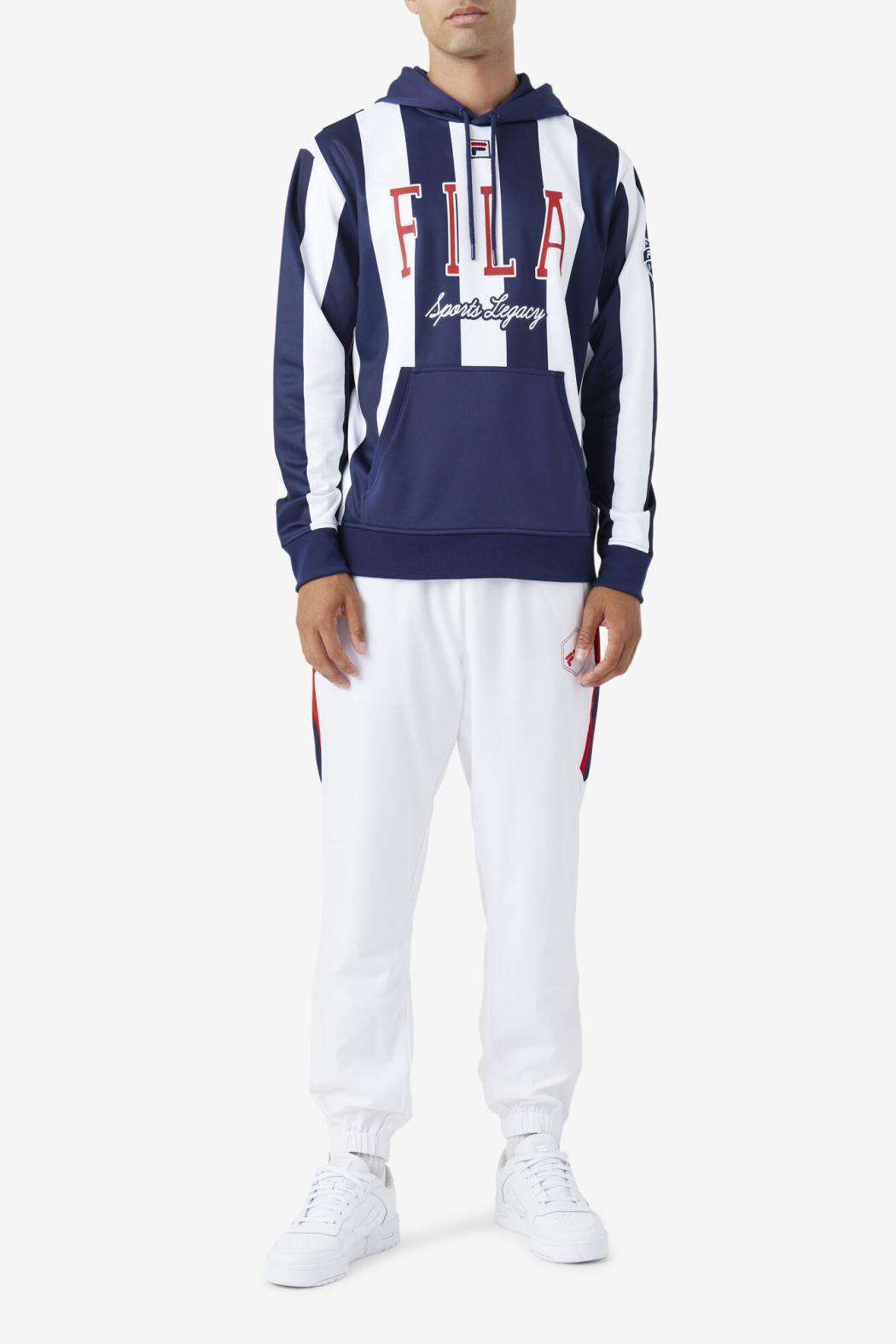 FILA Soni Hoodie 100 WHITE / FILA RED / WHITE | Men Sweatshirts &amp; Hoodies