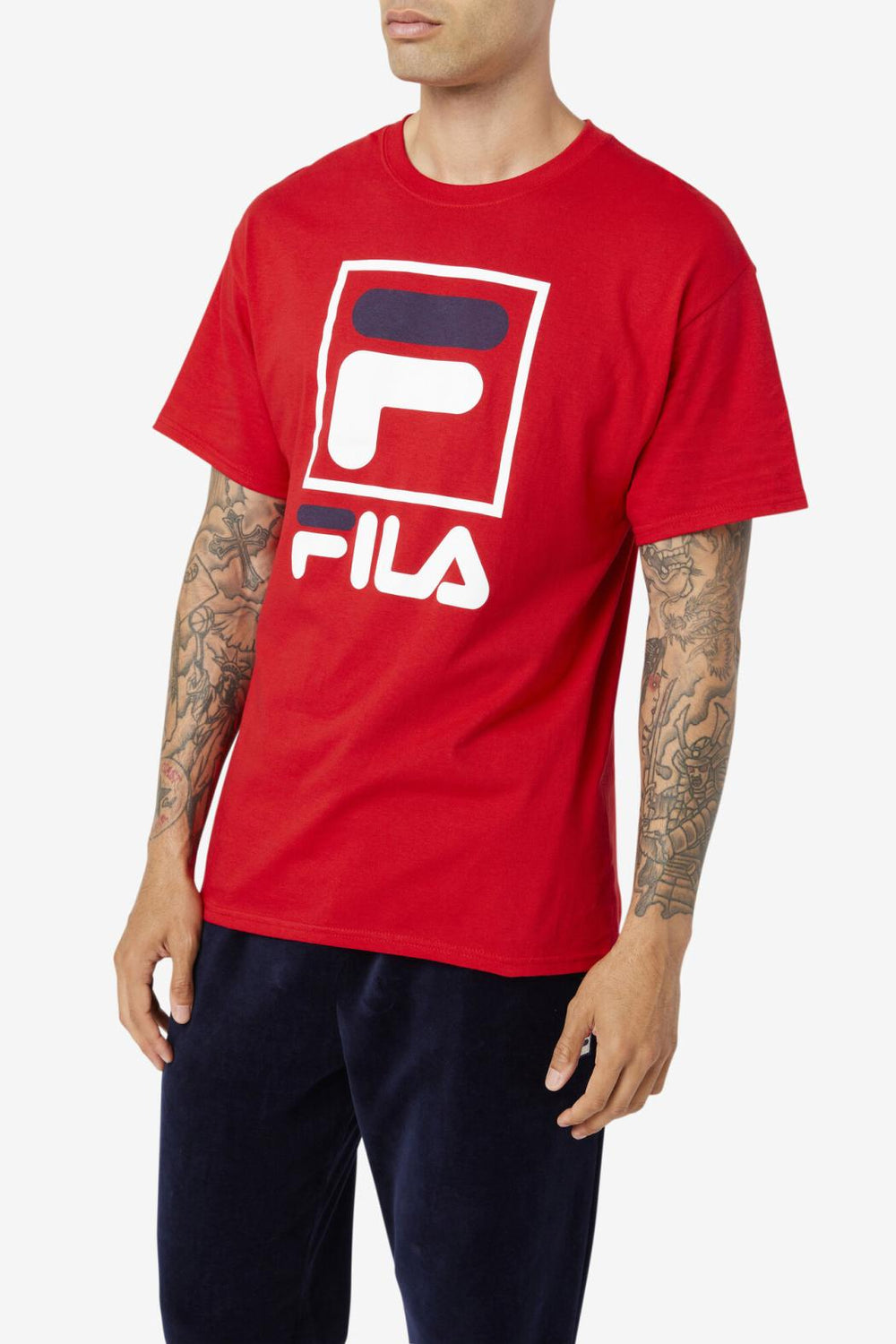FILA Stacked Tee Shirt | Men Tops