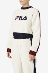FILA Tabitha Crewneck 300 TOFU / PEACOAT / TAWNY PORT | Women Sweatsuits &amp; Tracksuits