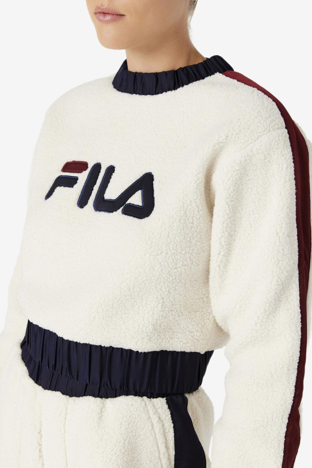 FILA Tabitha Crewneck 300 TOFU / PEACOAT / TAWNY PORT | Women Sweatsuits &amp; Tracksuits