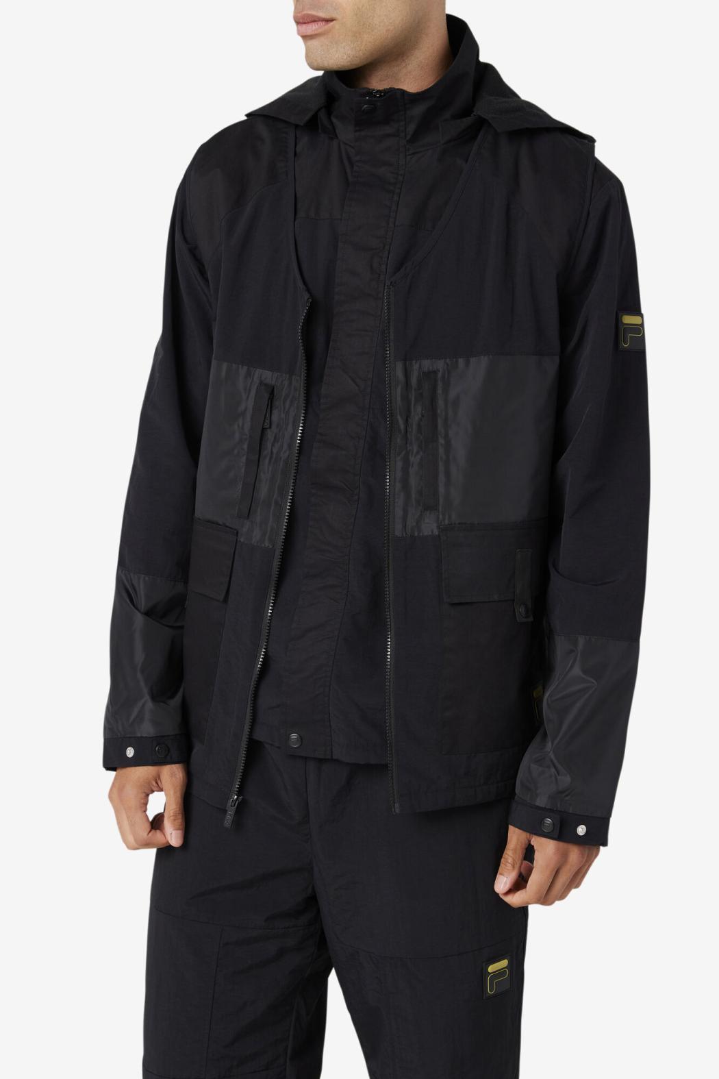 FILA Tate 3-In-1 Utility Jacket 001 BLACK | Men Sweaters &amp; Outerwear