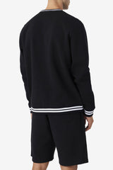 FILA Taylor Crewneck Sweatshirt 001 BLACK / WHITE / MIMOSA | Men Sweatshirts &amp; Hoodies