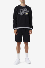 FILA Taylor Crewneck Sweatshirt 001 BLACK / WHITE / MIMOSA | Men Sweatshirts &amp; Hoodies
