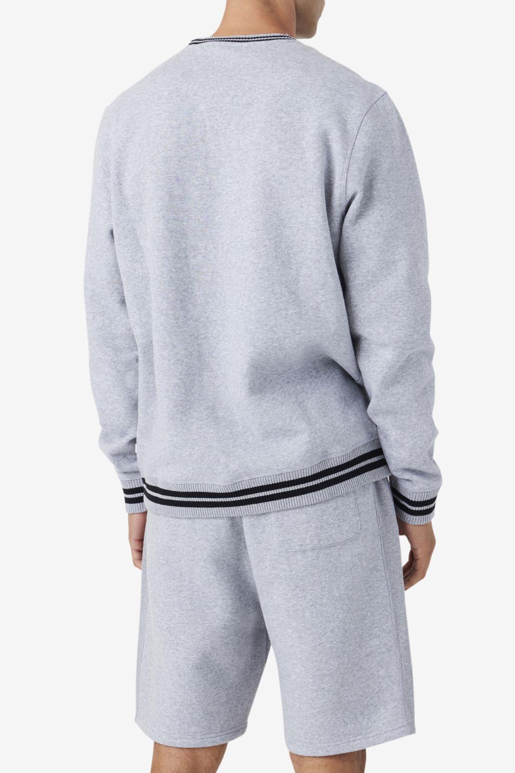 FILA Taylor Crewneck Sweatshirt 064 LIGHT GREY MARL / BLACK / MIMOSA | Men Sweatshirts &amp; Hoodies