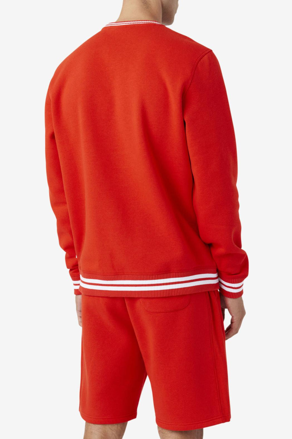 FILA Taylor Crewneck Sweatshirt 625 FIERY RED / TWILIGHT BLUE / WHITE | Men Sweatshirts &amp; Hoodies