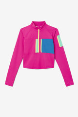 FILA Teaganne Performance Half Zip 593 FESTIVAL FUCHSIA | Women Tops &amp; T-Shirts