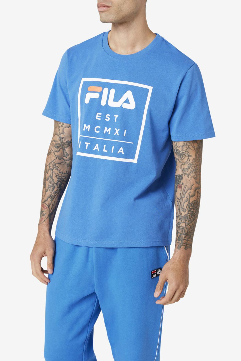 FILA Tenez Tee 480 STRONG BLUE | Men Tops