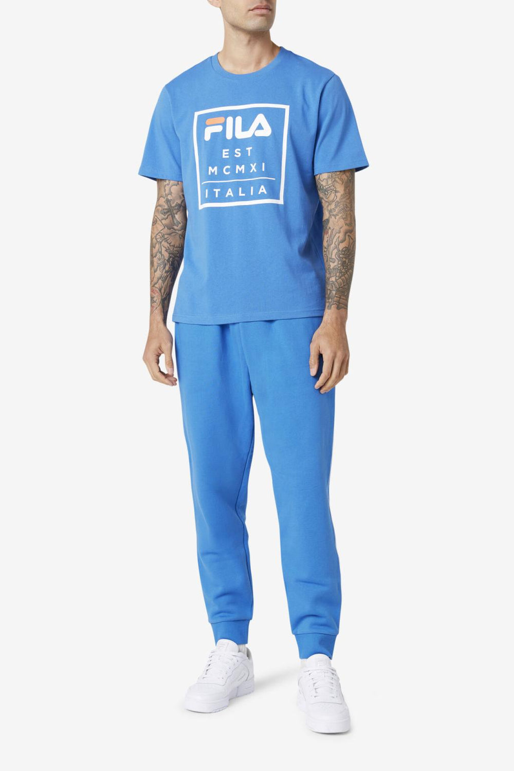 FILA Tenez Tee 480 STRONG BLUE | Men Tops