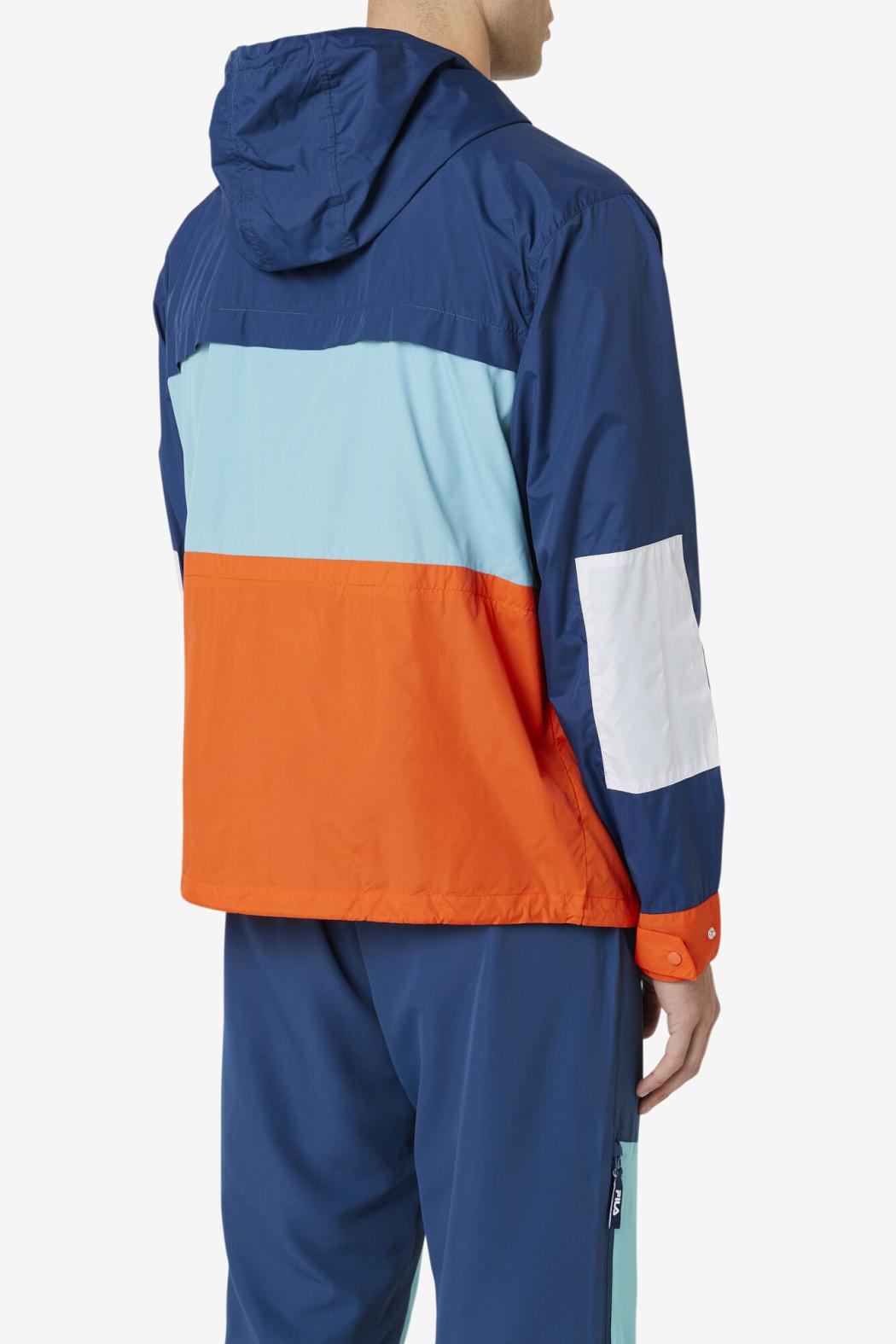 FILA Tharu Windjacket 934 FRENCH NAVY / BAYOU / CHERRY TOMATO | Men Sweaters &amp; Outerwear