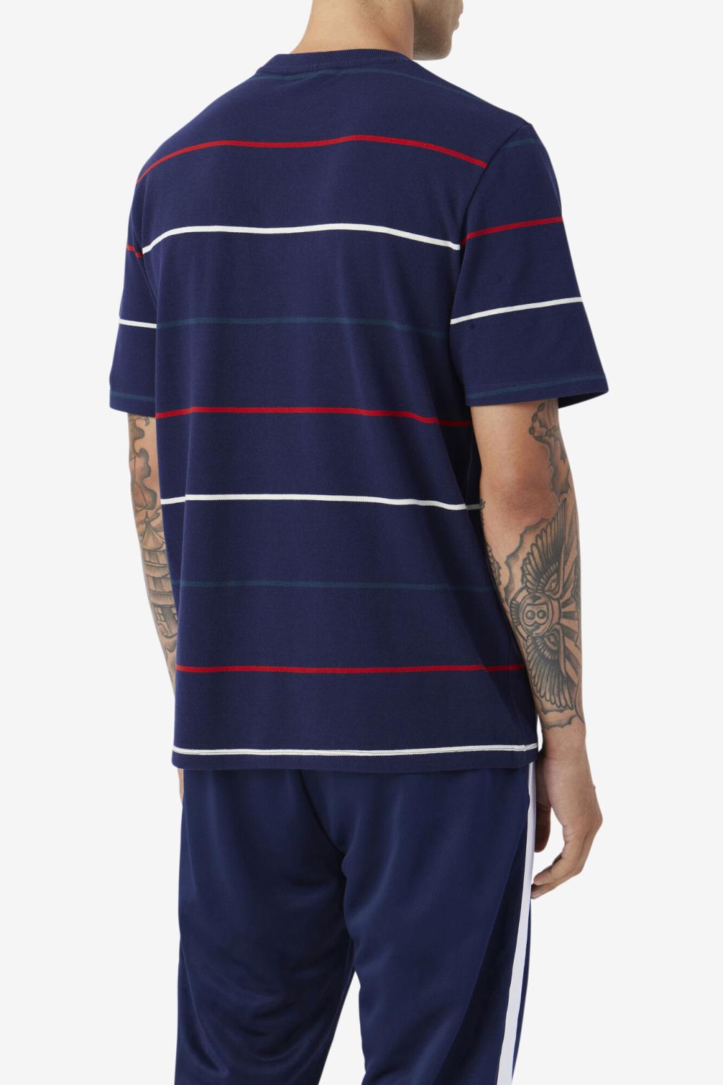 FILA Thiago Crew 410 FILA NAVY / DARK TEAL / FILA RED | Men Tops