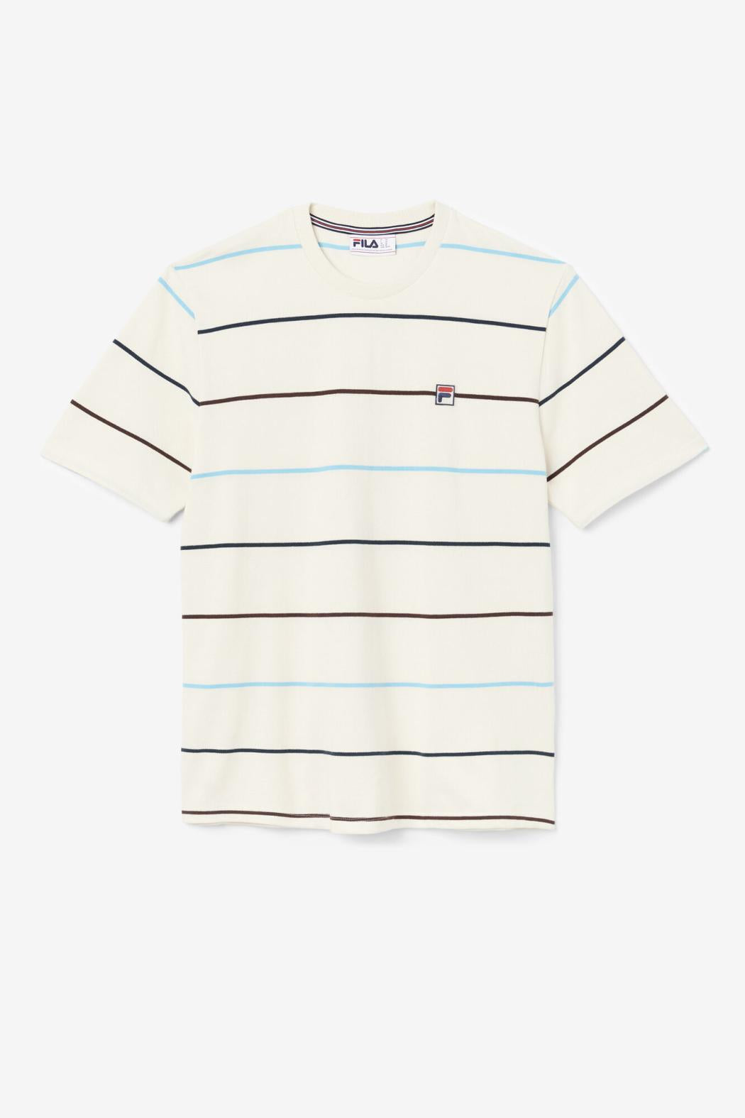 FILA Thiago Crew 806 EGRET / DARK TEAL / BROWN STONE | Men Tops