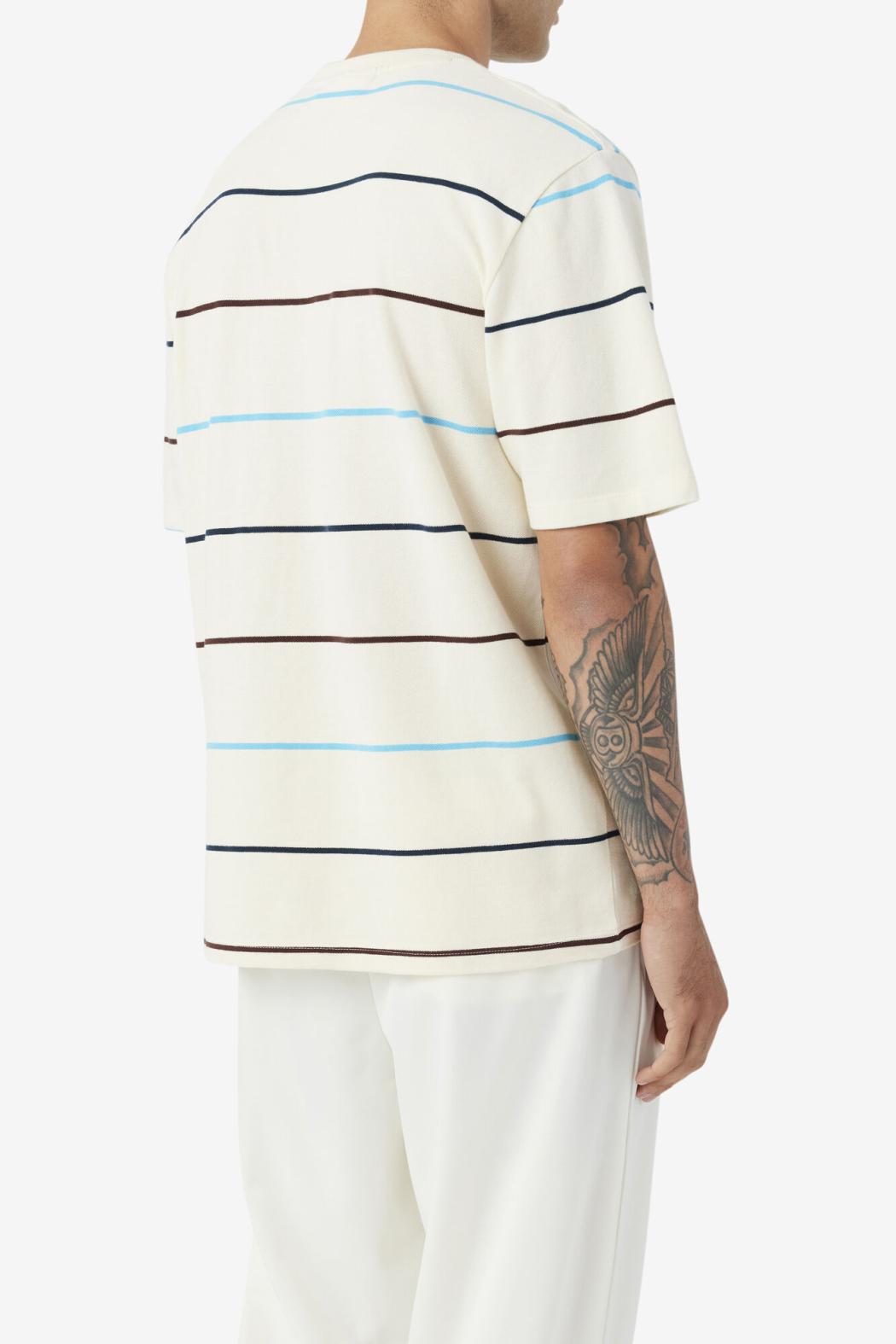 FILA Thiago Crew 806 EGRET / DARK TEAL / BROWN STONE | Men Tops