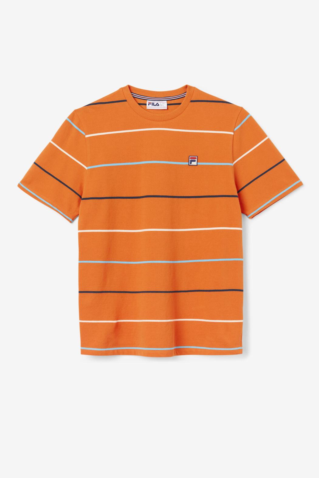 FILA Thiago Crew 810 MANDARIN ORANGE / DARK TEAL / EGRET | Men Tops