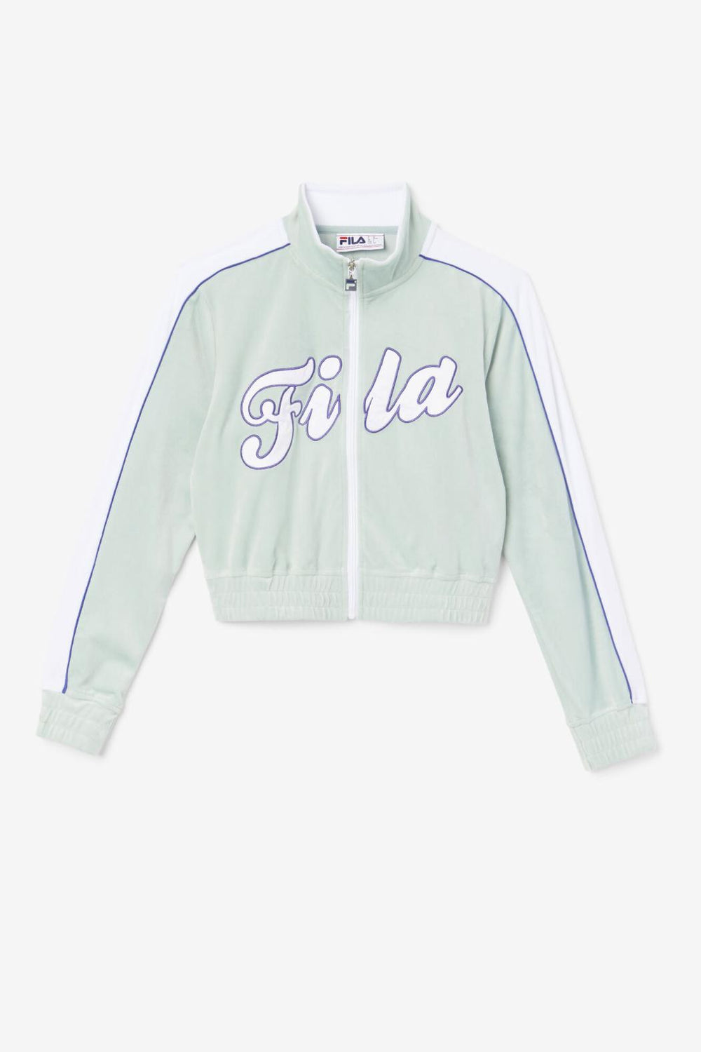 FILA Valery Velour Jacket 362 ETHER / WHITE / ORIENT BLUE | Women Jackets &amp; Outerwear