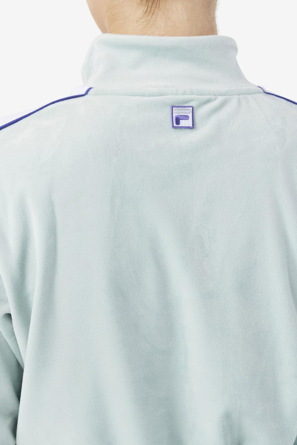 FILA Valery Velour Jacket 362 ETHER / WHITE / ORIENT BLUE | Women Jackets &amp; Outerwear