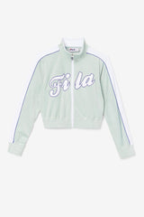 FILA Valery Velour Jacket 362 ETHER / WHITE / ORIENT BLUE | Women Jackets &amp; Outerwear