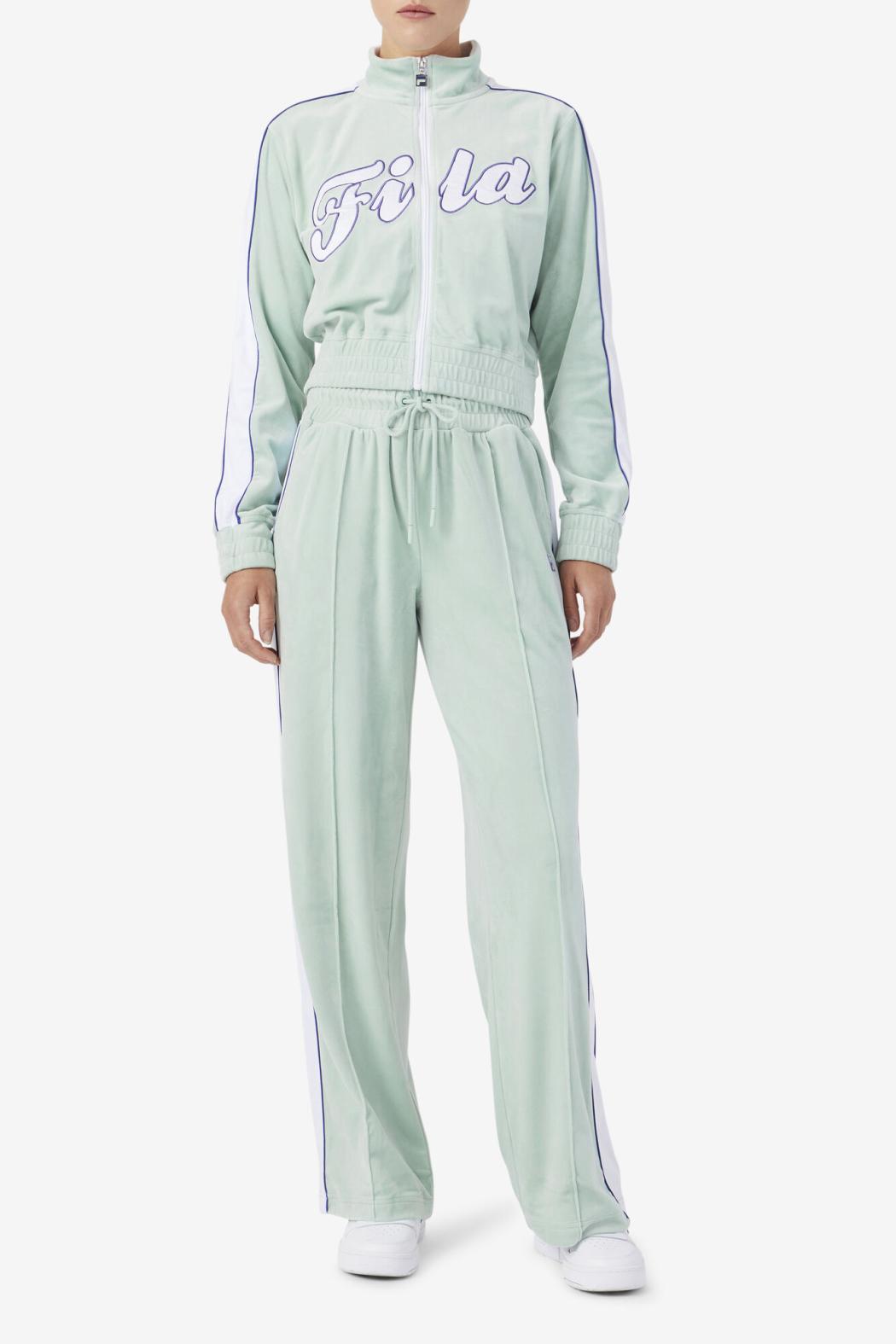 FILA Valery Velour Pant 362 ETHER / WHITE / ORIENT BLUE | Women Shorts &amp; Pants