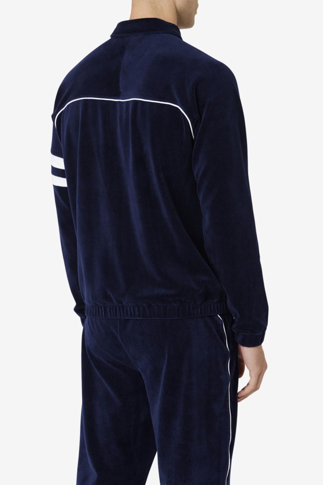 FILA Verdy Velour Jacket 410 NAVY / WHITE | Men Sweaters &amp; Outerwear