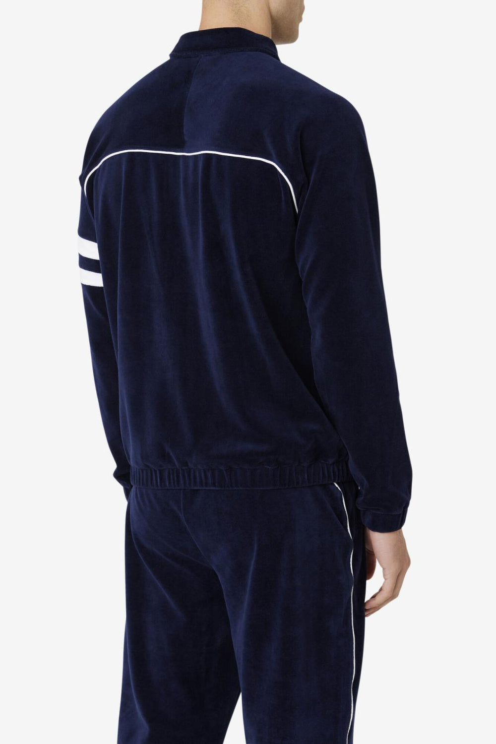 FILA Verdy Velour Jacket 410 NAVY / WHITE | Men Sweaters &amp; Outerwear
