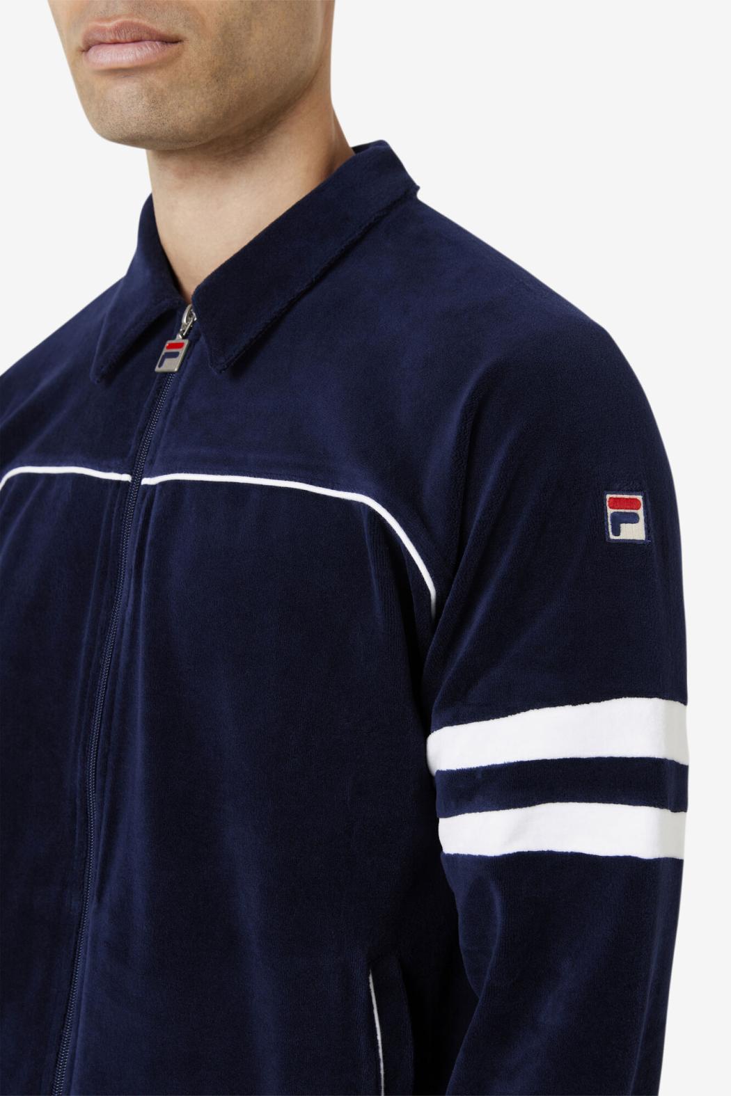 FILA Verdy Velour Jacket 410 NAVY / WHITE | Men Sweaters &amp; Outerwear
