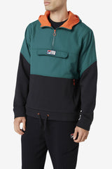 FILA Volga 1/2 Zip Hoodie 001 BLACK / JUNE BUG / FIESTA | Men Sweatshirts &amp; Hoodies