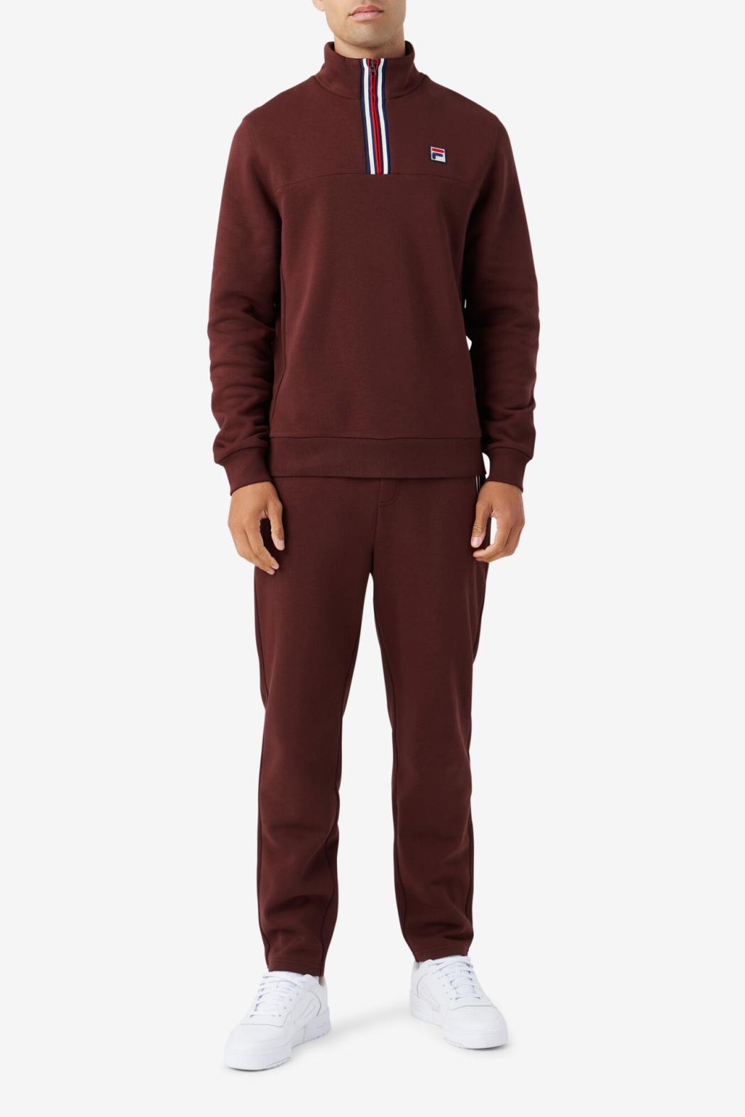 FILA Weston Half Zip 206 BROWN STONE | Men Sweatshirts &amp; Hoodies