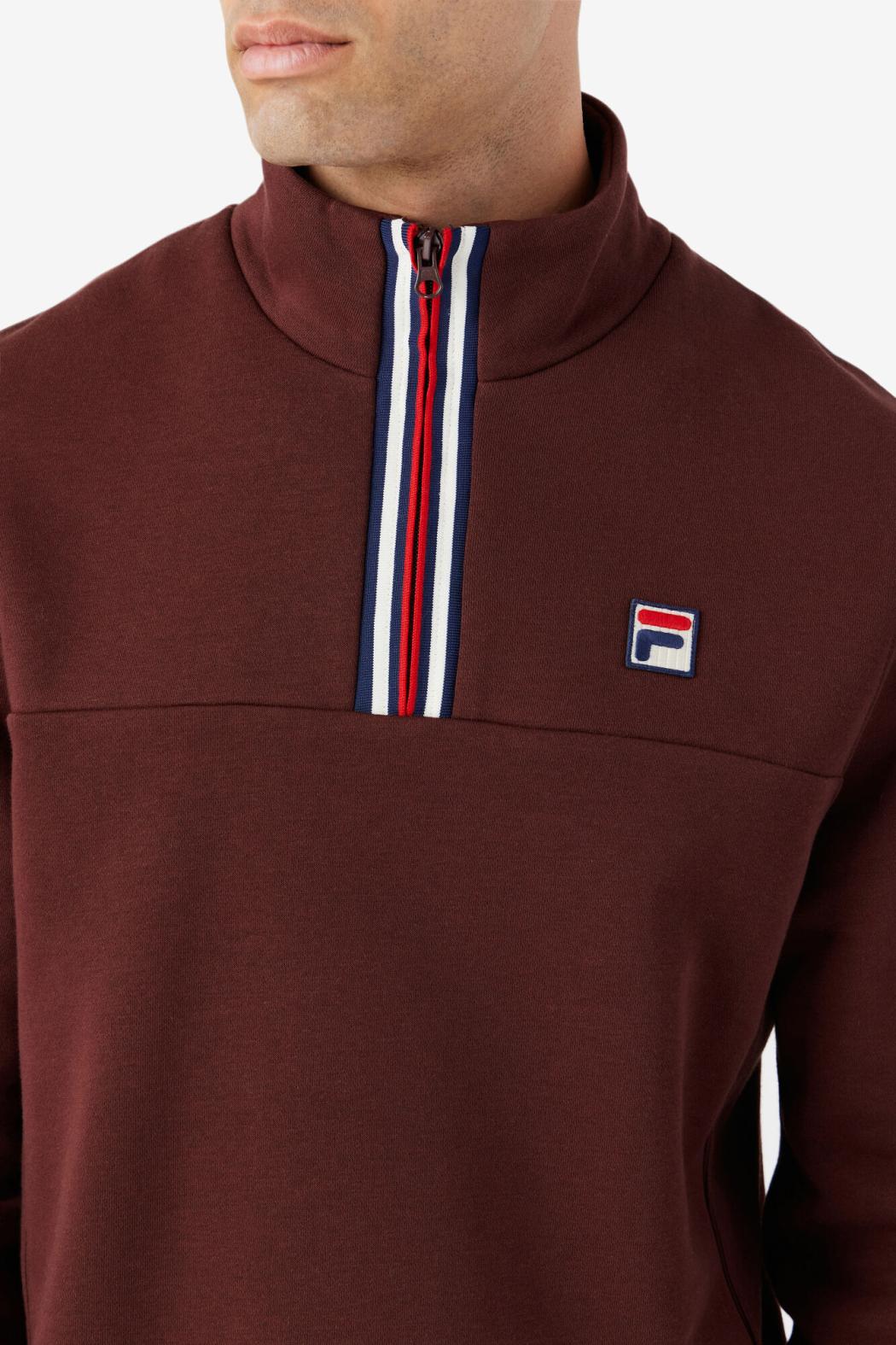 FILA Weston Half Zip 206 BROWN STONE | Men Sweatshirts &amp; Hoodies