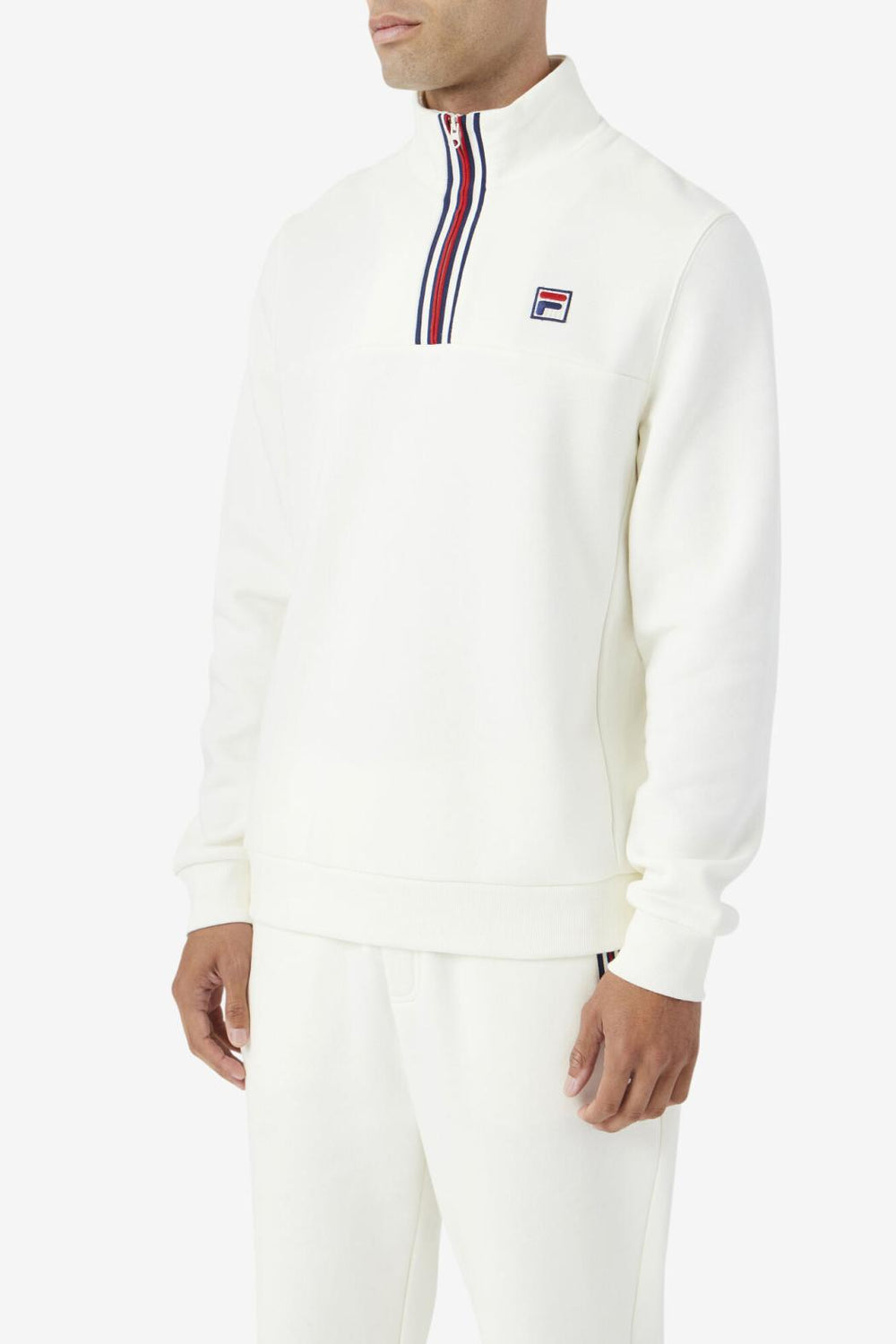 FILA Weston Half Zip 806 EGRET | Men Sweatsuits &amp; Tracksuits