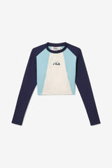 FILA Whitely Top 410 FILA NAVY / ICED AQUA / EGRET | Women Tops &amp; T-Shirts