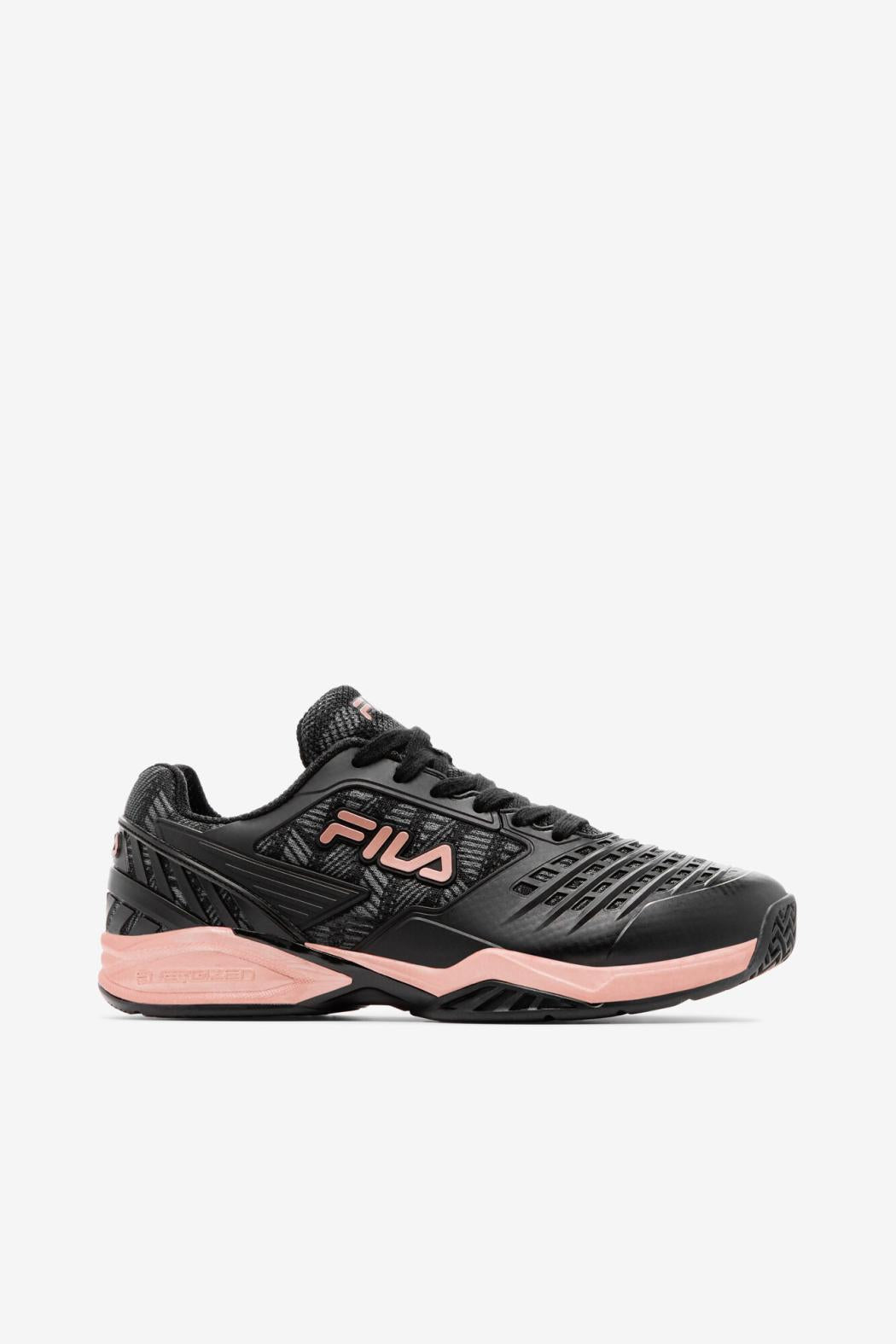 FILA Women's Axilus 2.5 Energized 011 BLACK / CASTLEROCK / ROSE GOLD | Women Tennis