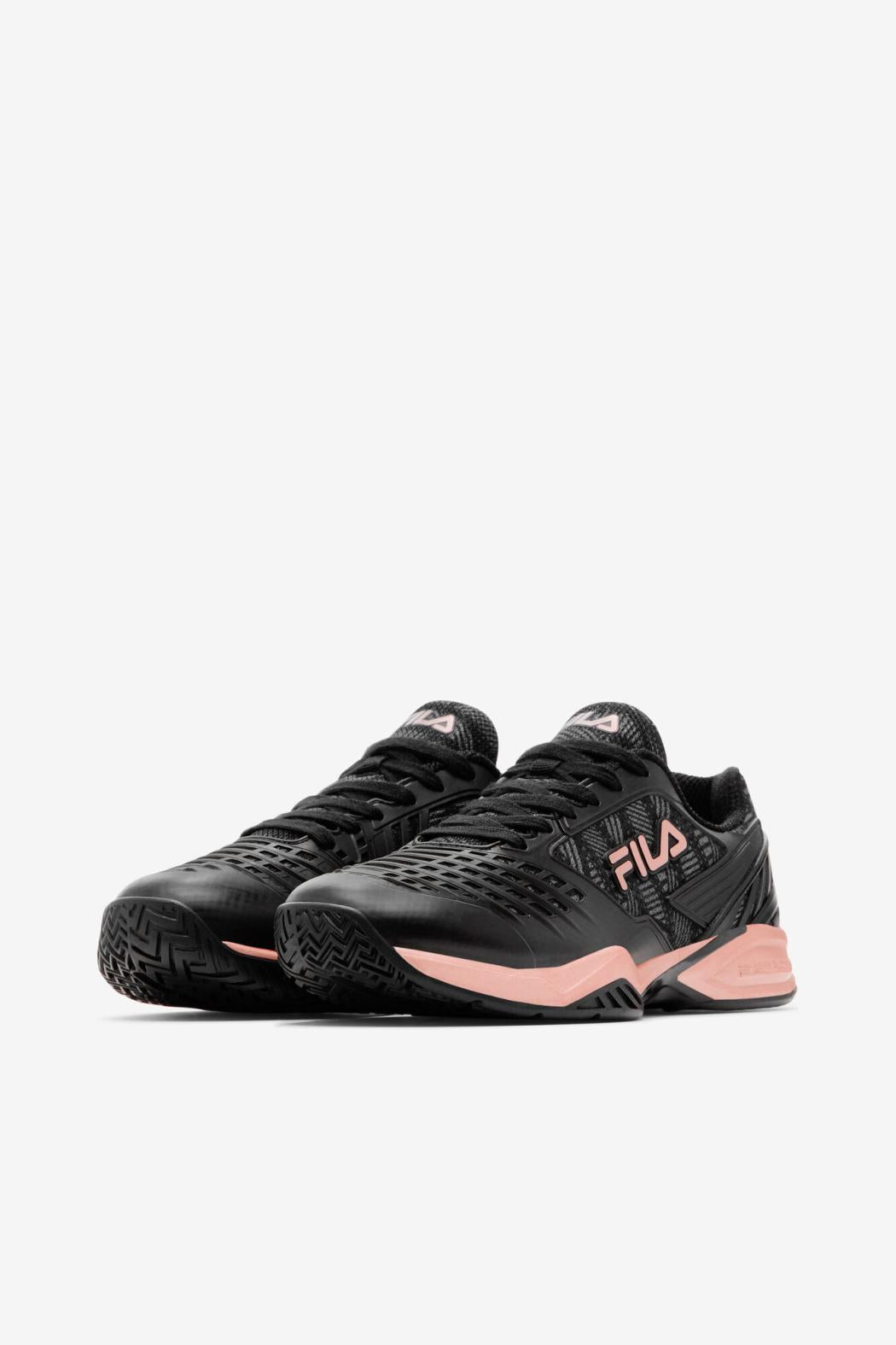 FILA Women's Axilus 2.5 Energized 011 BLACK / CASTLEROCK / ROSE GOLD | Women Tennis